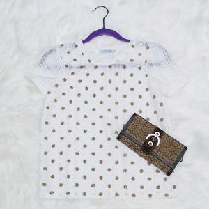 Zara polka dots top